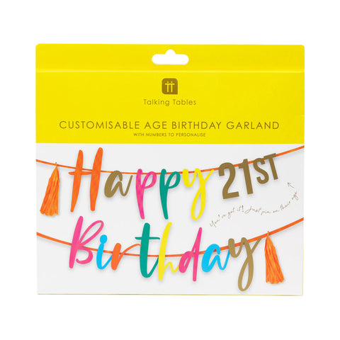 Customisable Age Birthday Garland
