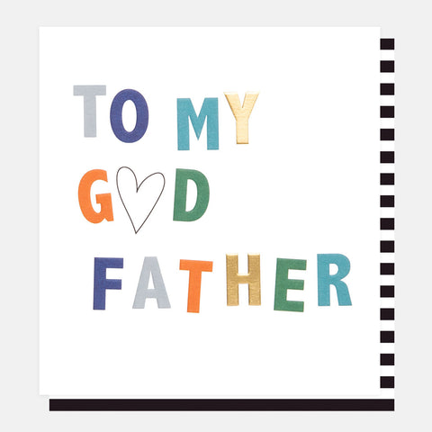 To My God Father Greetings Card