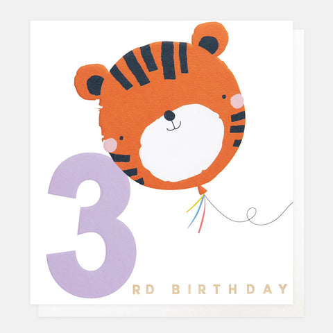3rd Birthday Balloon Greetings Card