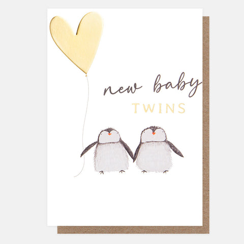 New Baby Twins Greetings Card