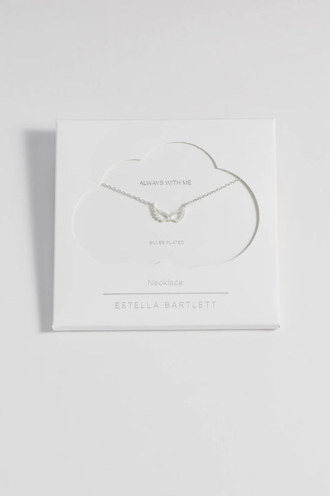 Estella Bartlett The Silver Plated Cut-Out Angel Wings Necklace