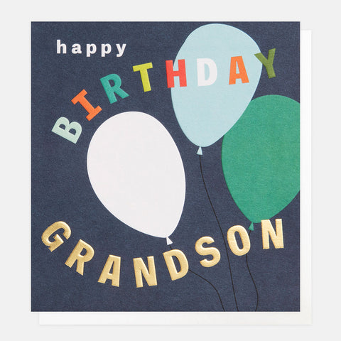 Happy Birthday Grandson Greetings Card