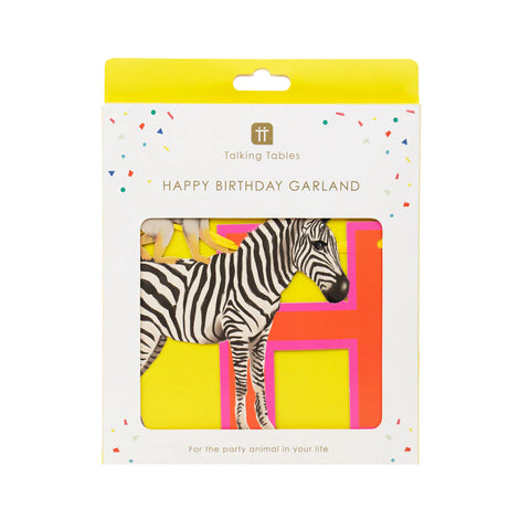 Safari Happy Birthday Garland