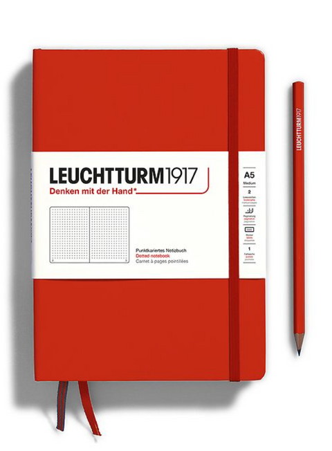 Leuchtturm1917 Hardcover Notebook Medium Dotted Fox Red