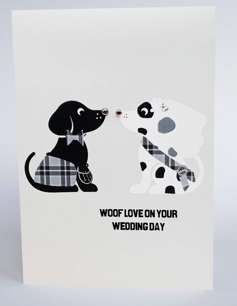 Woof Love Wedding Day Card