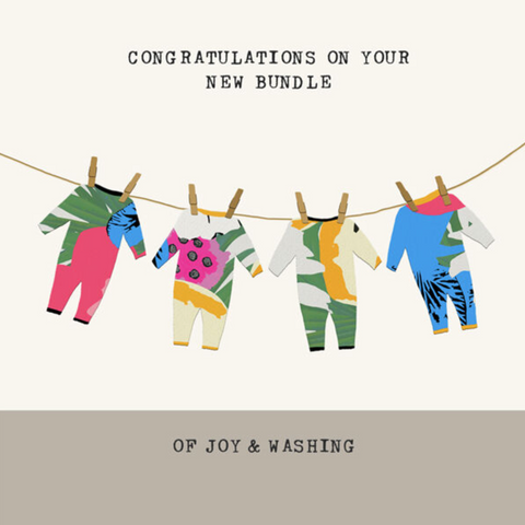 New Bundle of Joy & Washing Baby Card