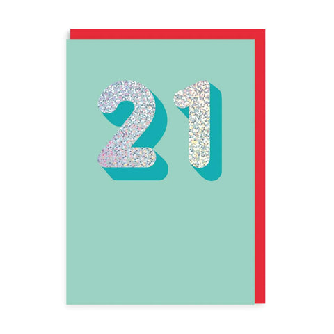 Shiny 21st Birthday Card