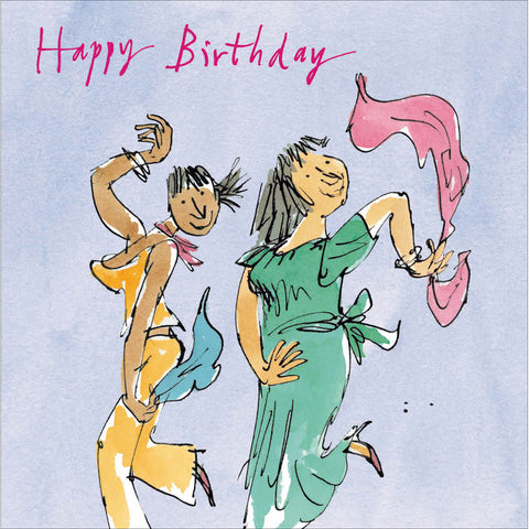 Happy Birthday Dancing Ladies Quentin Blake Card