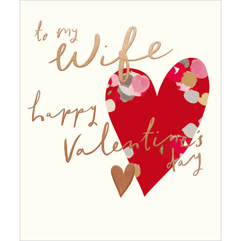 To My Wife on Valentine's Greeting Card