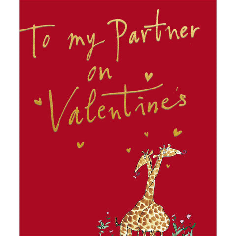 To My Partner on Valentine's Greeting Card