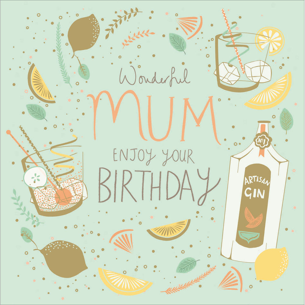 Wonderful Mum Enjoy Your Birthday Card
