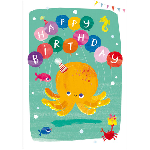 Happy Birthday Octopus Card