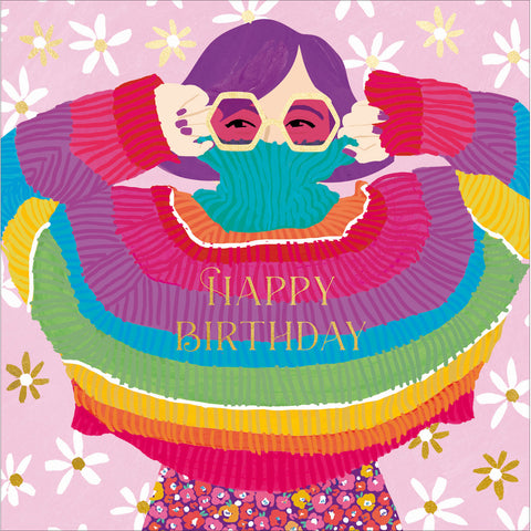 Colourful Jumper Birthday Card