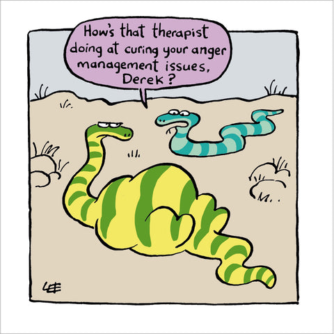 Snake Anger Management Card