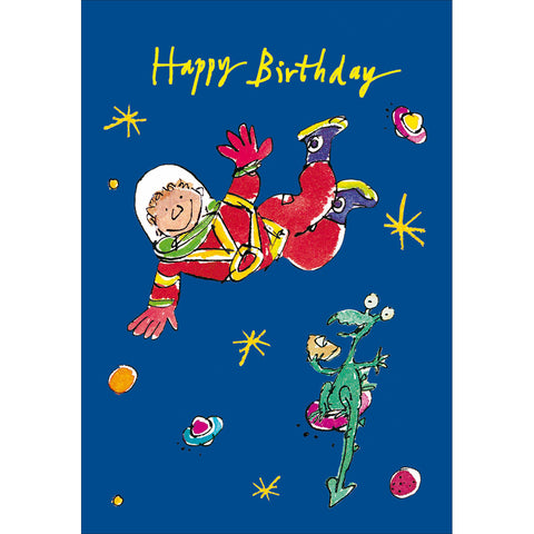 Astronaut Happy Birthday Card