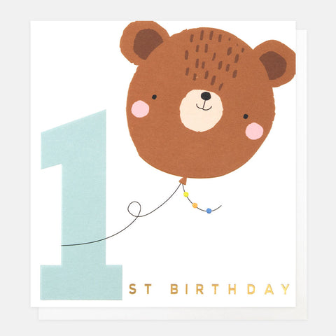 1st Birthday Bear Blue