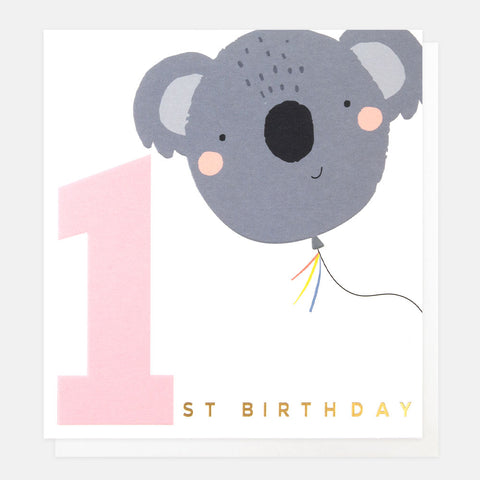 1st Birthday Bear Pink