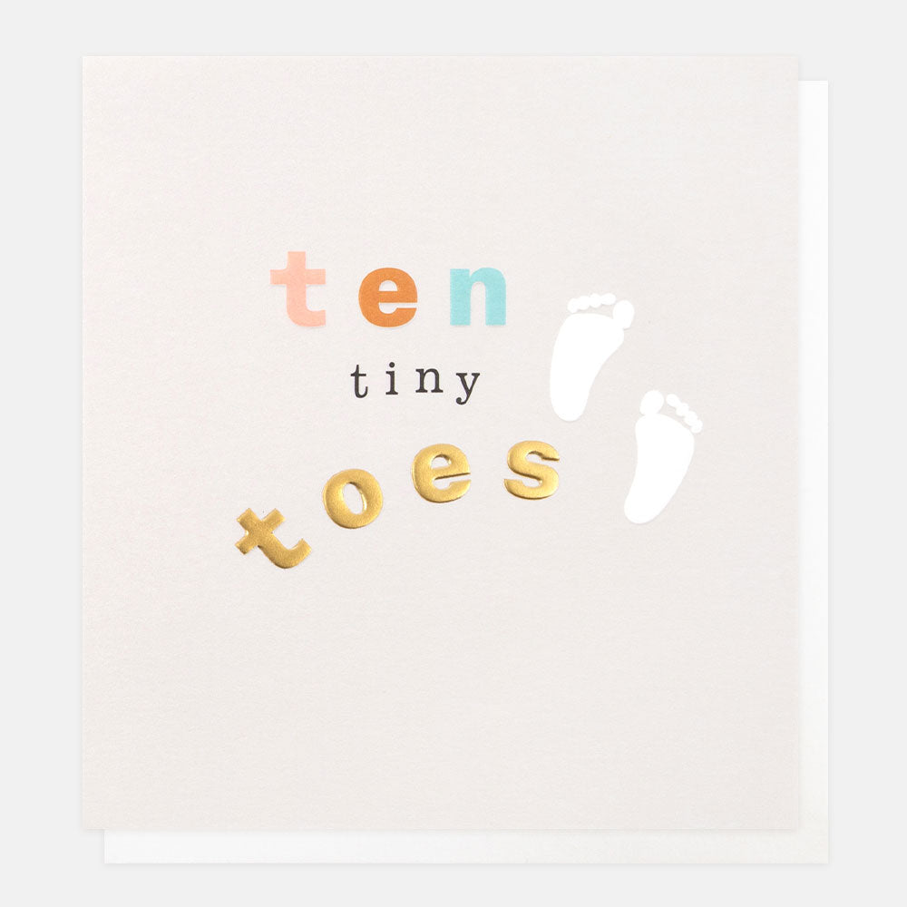 Ten Tiny Toes Greetings Card