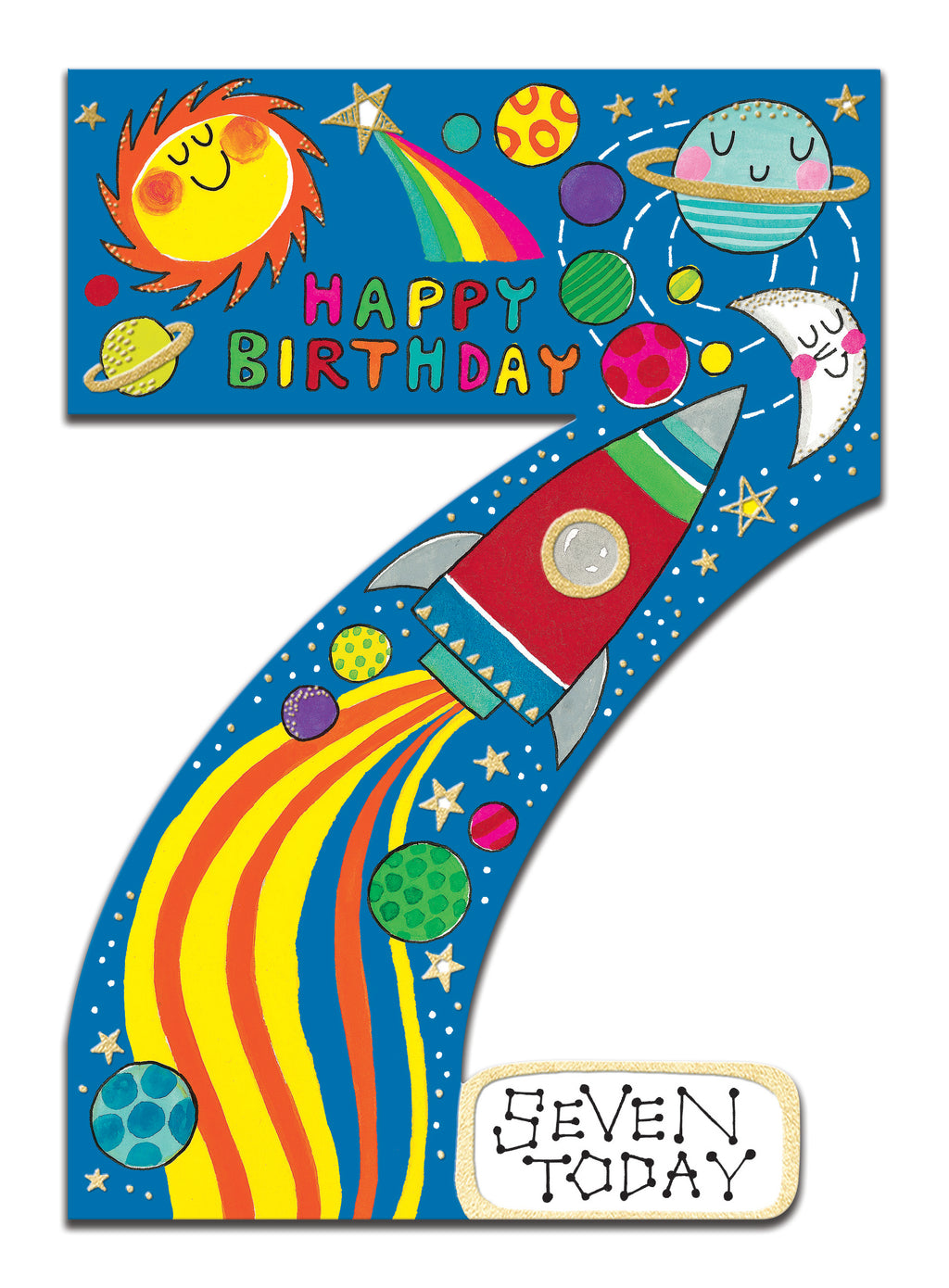 Happy Birthday Seven Today Die Cut Card