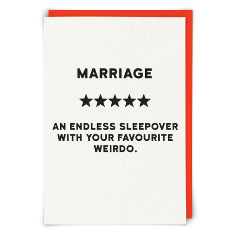 Marriage Endless Sleepover Card