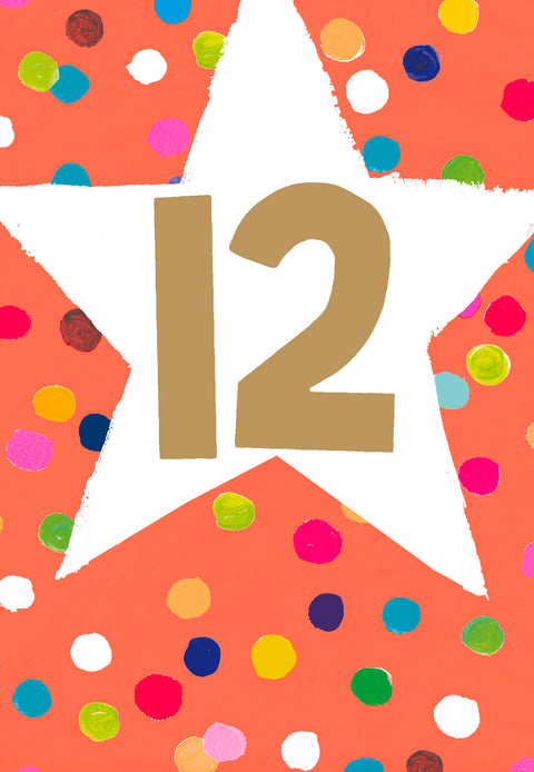 Bright Dots No.12 Birthday Card