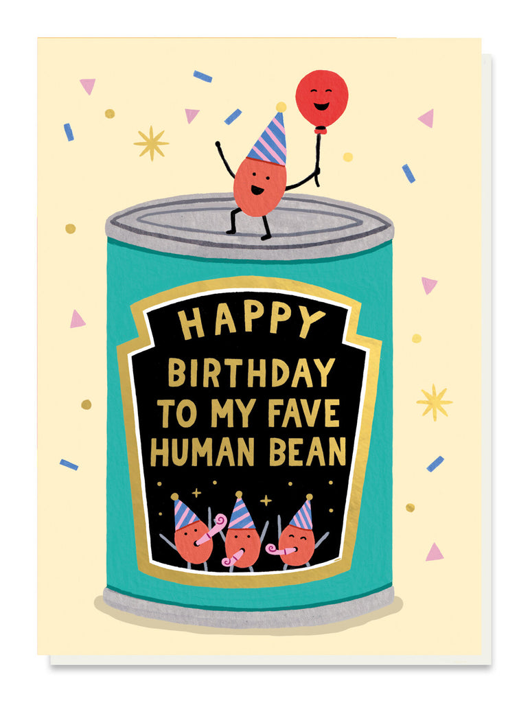 Fave Human Bean Birthday Card