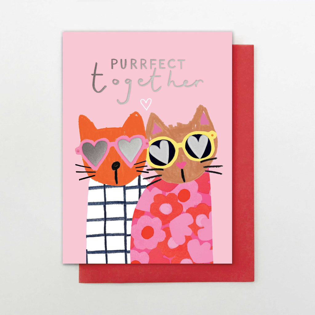 Purrfect Together Greetings Card