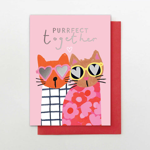 Purrfect Together Greetings Card