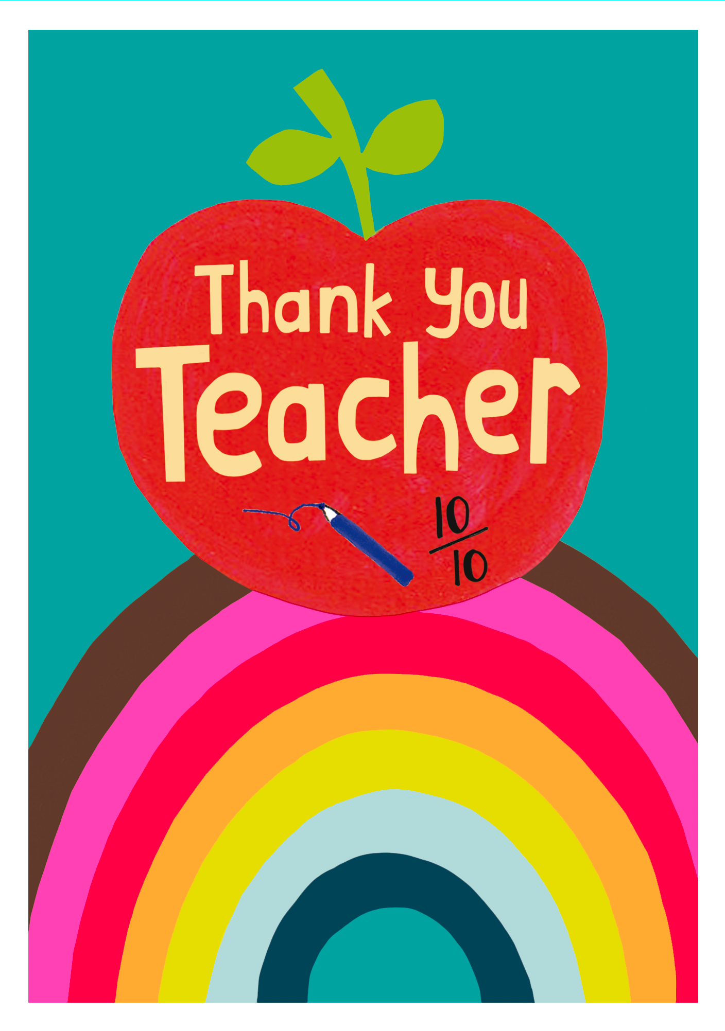 Paper Salad THANK YOU TEACHER CARD Paper Salad THANK YOU TEACHER CARD