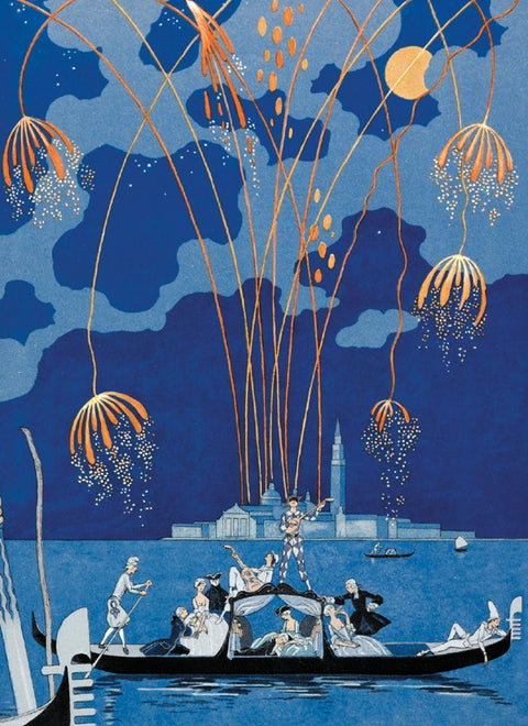 Fireworks In Venice By George Barbier