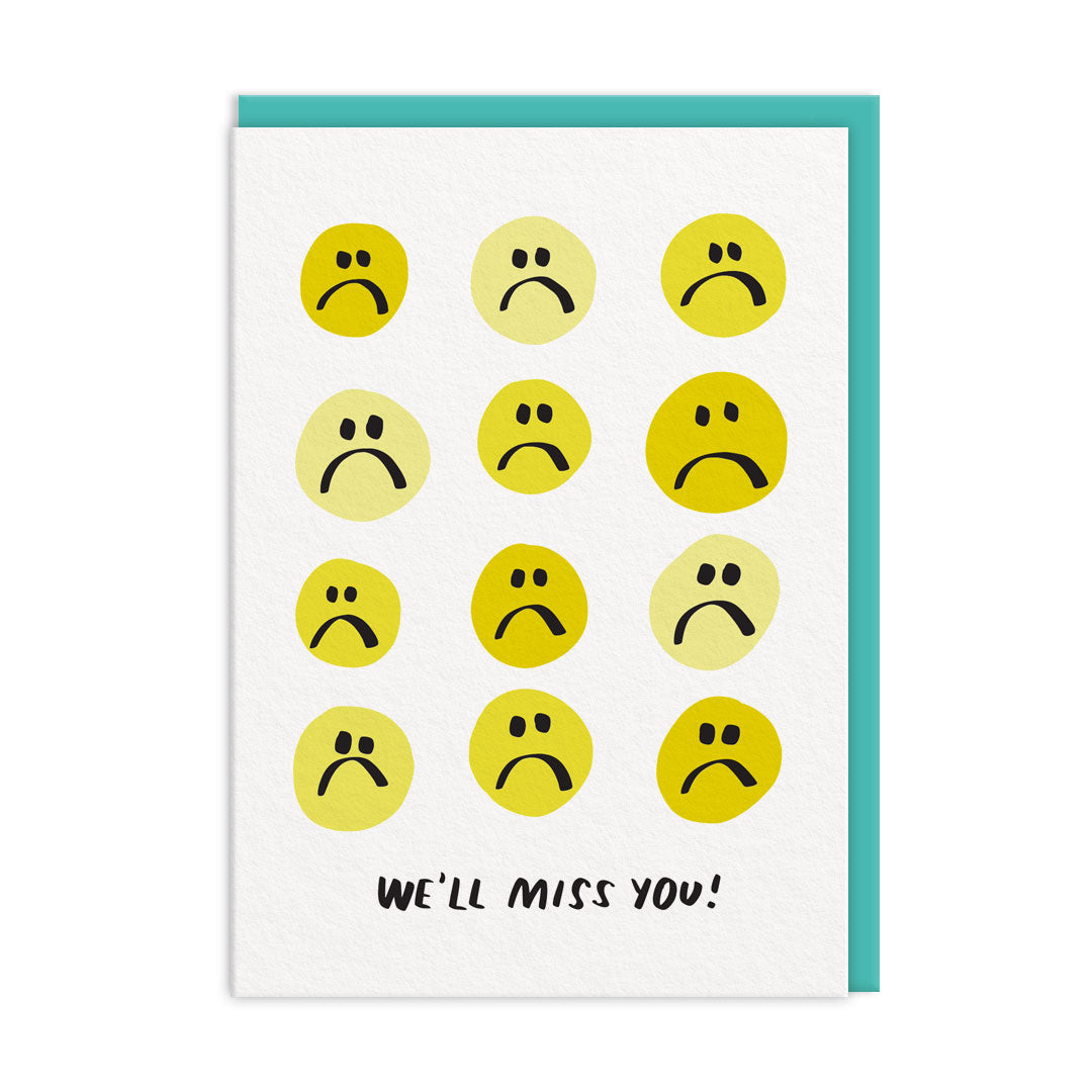 Sad Face We'll Miss You Card – Gift Crouch End