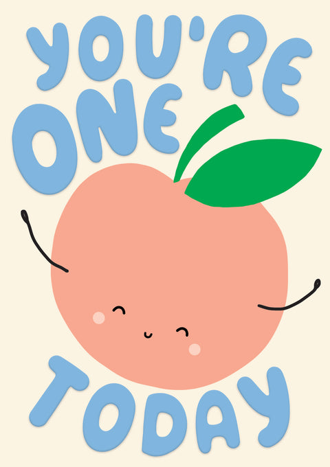 You're One Today Cute Fruit Card