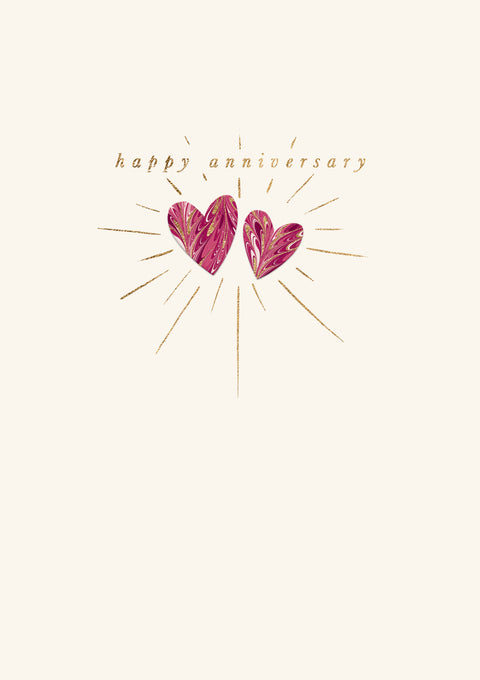 Hearts Happy Anniversary Card
