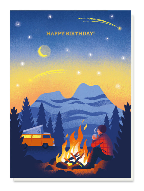 Happy Birthday Camping Card
