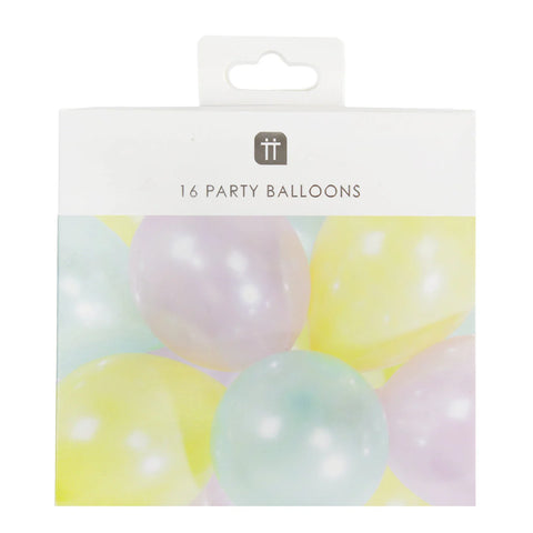 Pastel Party Balloons (16 Pack)