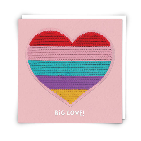 BIG LOVE! Sequin Patch Card