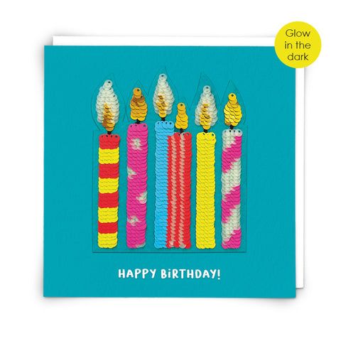 Happy Birthday! Candles Sequin Patch Card