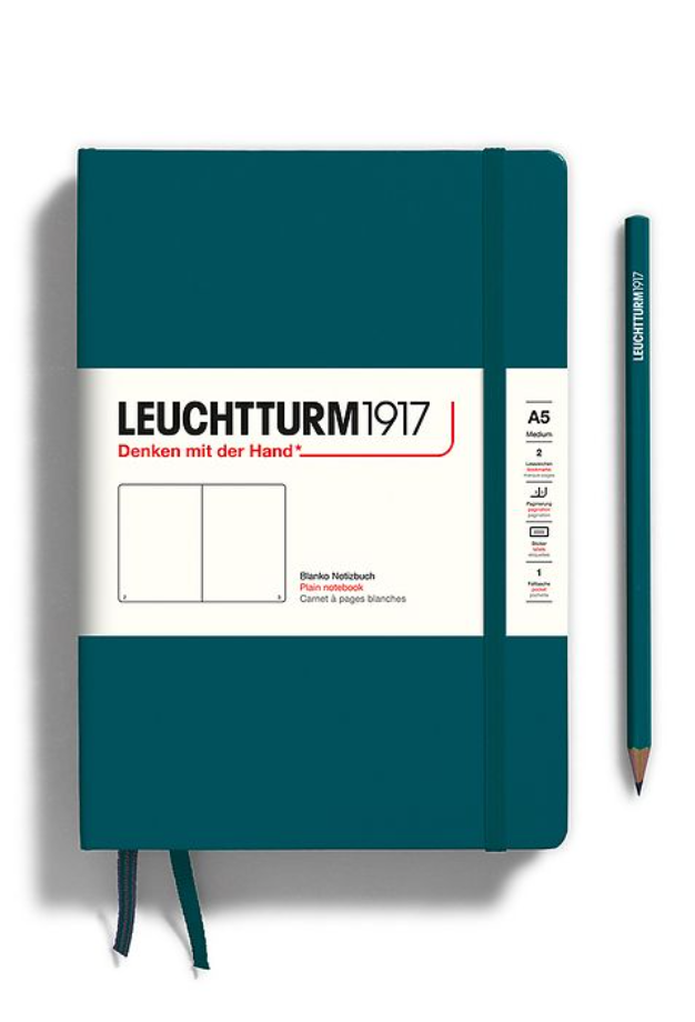 Leuchtturm1917 Hardcover Notebook Medium Plain Pacific