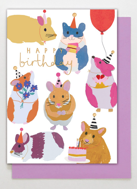 Guinea Pigs Happy Birthday Card