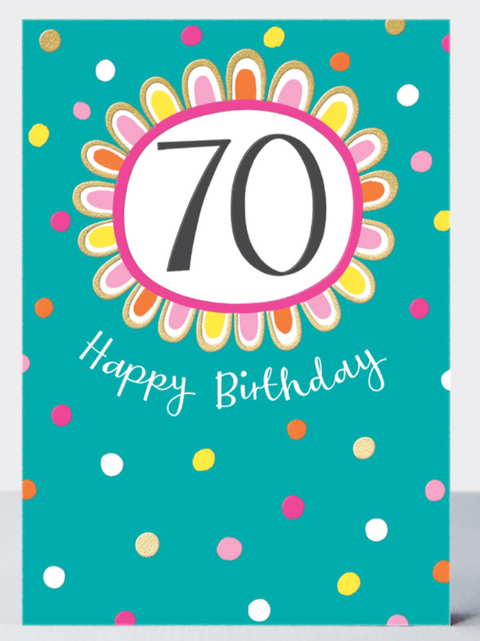 70 Happy Birthday Card