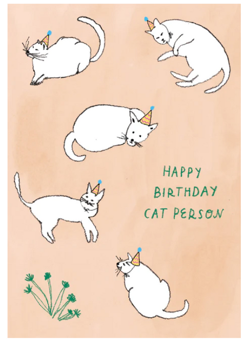 Happy Birthday Cat Person Card