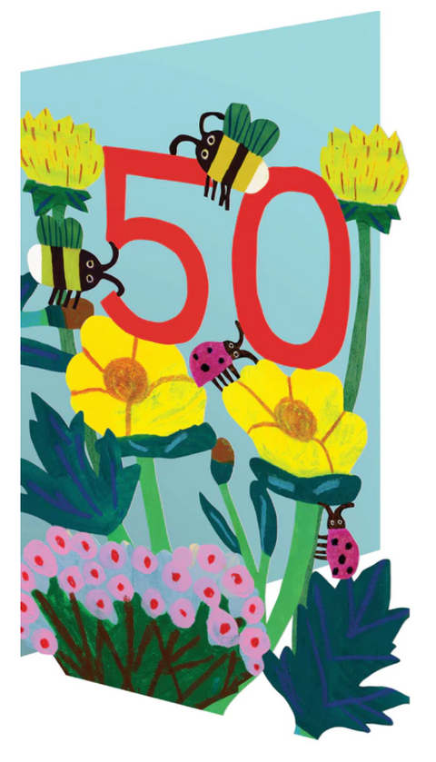 50th Birthday Lasercut Card