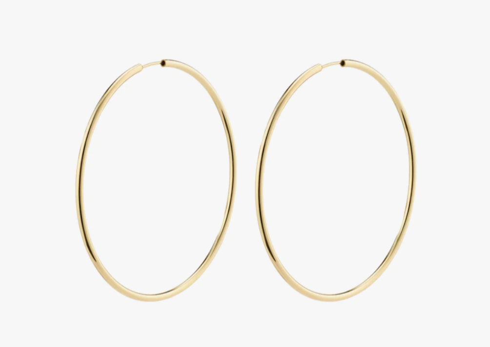 APRIL recycled large hoop earrings gold-plated