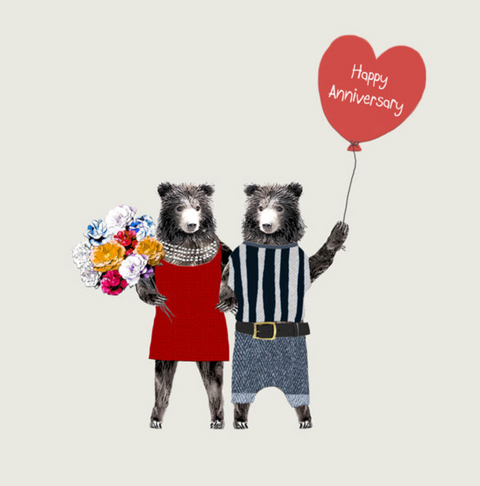 Happy Anniversary Bears Card