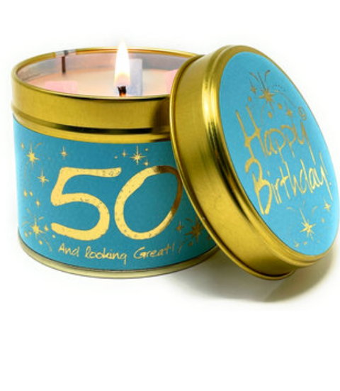 Happy Birthday 50th Scented Candle
