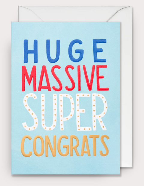 Huge Massive Super Congrats Card