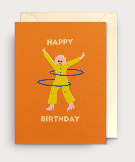 Happy Birthday Hoops Mini Card