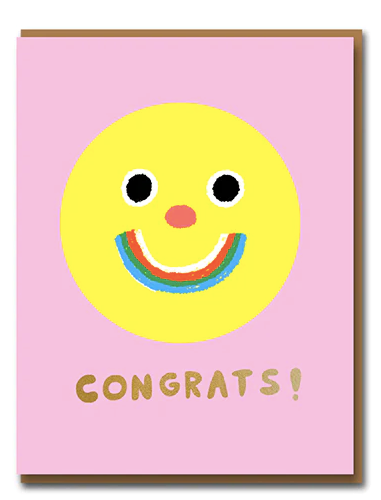 Congrats! Smiley Card by Carolyn Suzuki
