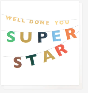 Bunting Well Done You Super Star Card