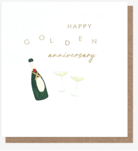 Champagne Happy Golden Anniversary Card
